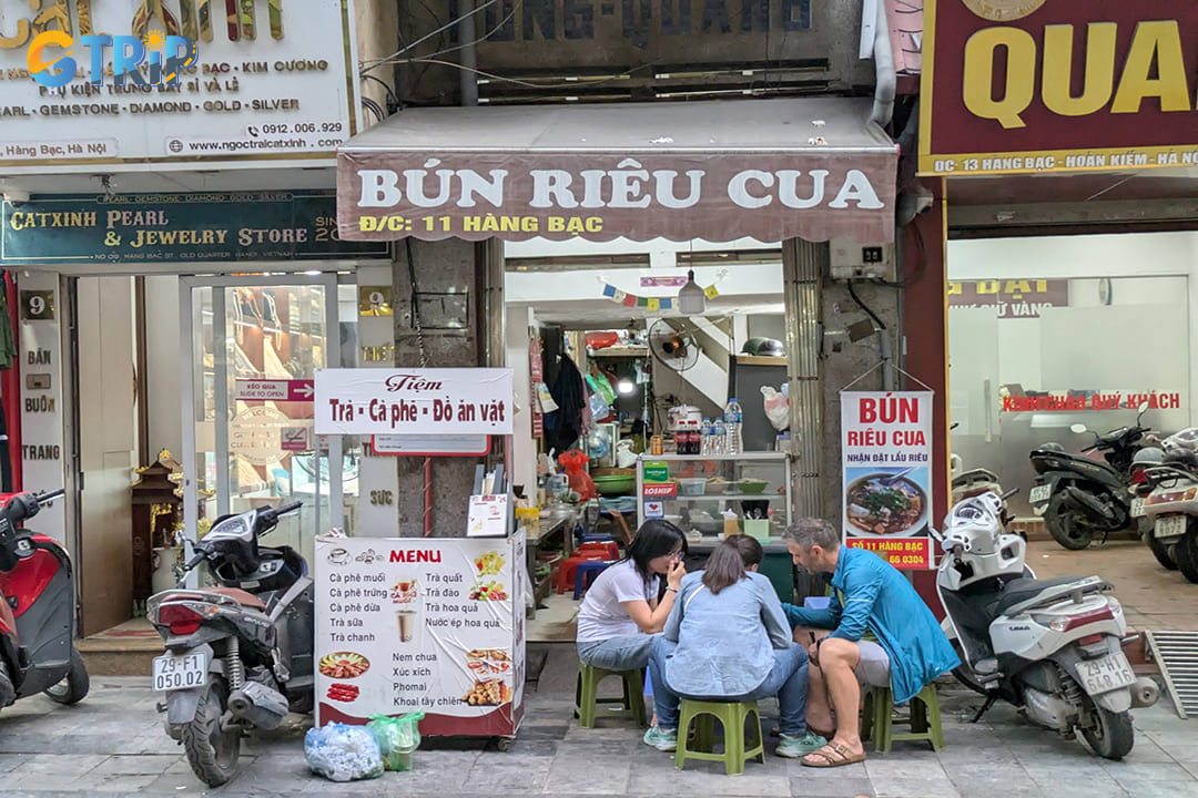 Nestled in Hanoi's historic Old Quarter, Bun Rieu Hang Bac offers a unique interpretation of bun rieu - beloved Vietnamese soup
